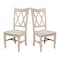 International Concepts Set of 2 Double X-Back Chairs, Unfinished C-20P - alternate 7